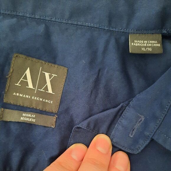 A/X Armani Exchange button down shirt size XL/TG - Picture 4 of 8